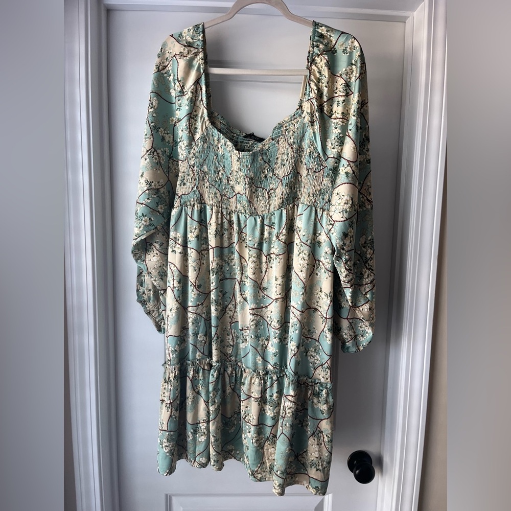 Floral Print Mini Dress PLUS SIZE